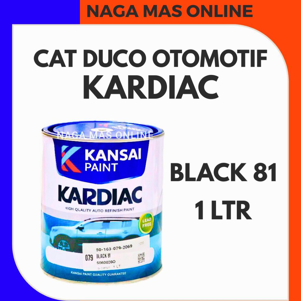 KARDIAC BLACK 81 HITAM KILAT 1 KG / KANSAI PAINT / CAT DUCO OTOMOTIF KENDARAAN MOBIL / KARDIAC AUTO 