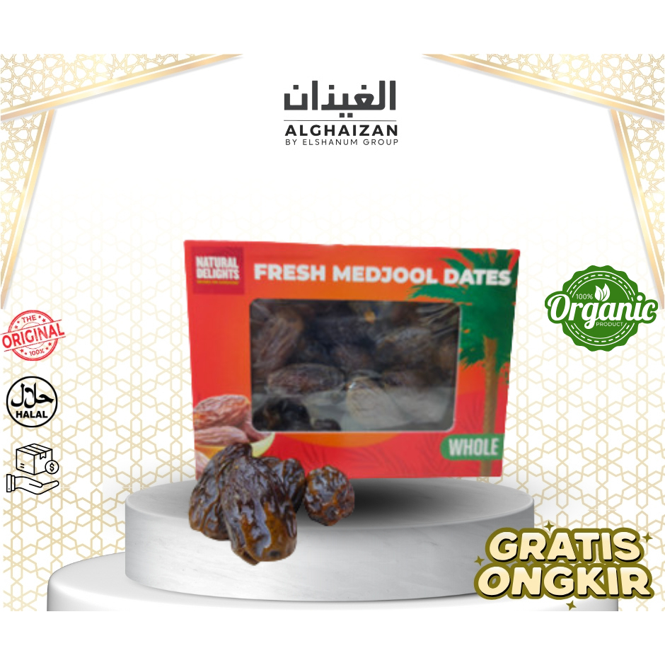

Kurma Medjool Natural Delights 1kg / Medjool Fresh Dates / Medjool California / Fresh Medjool Dates