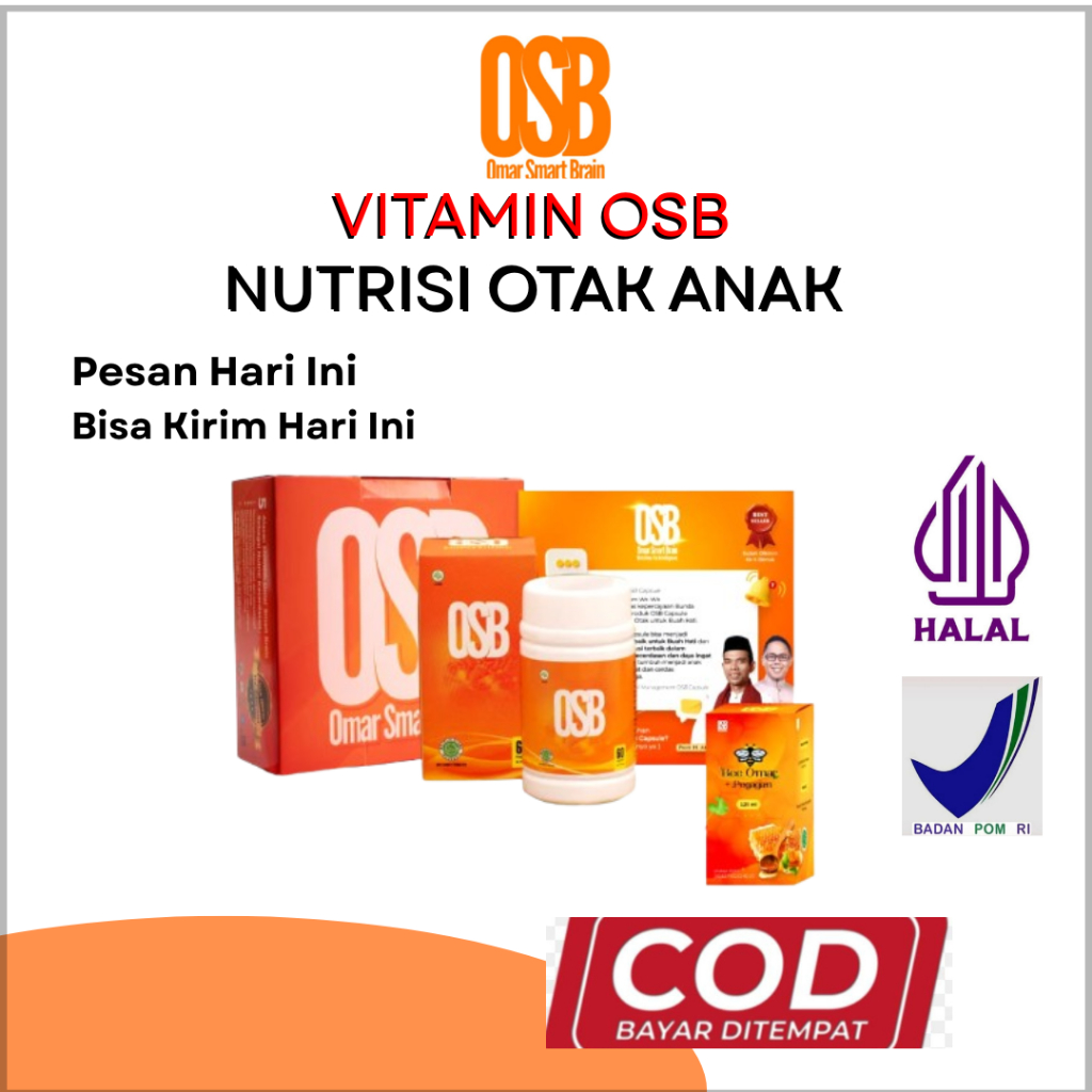 Vitamin Otak OSB Untuk anak & dewasa, 100% Original