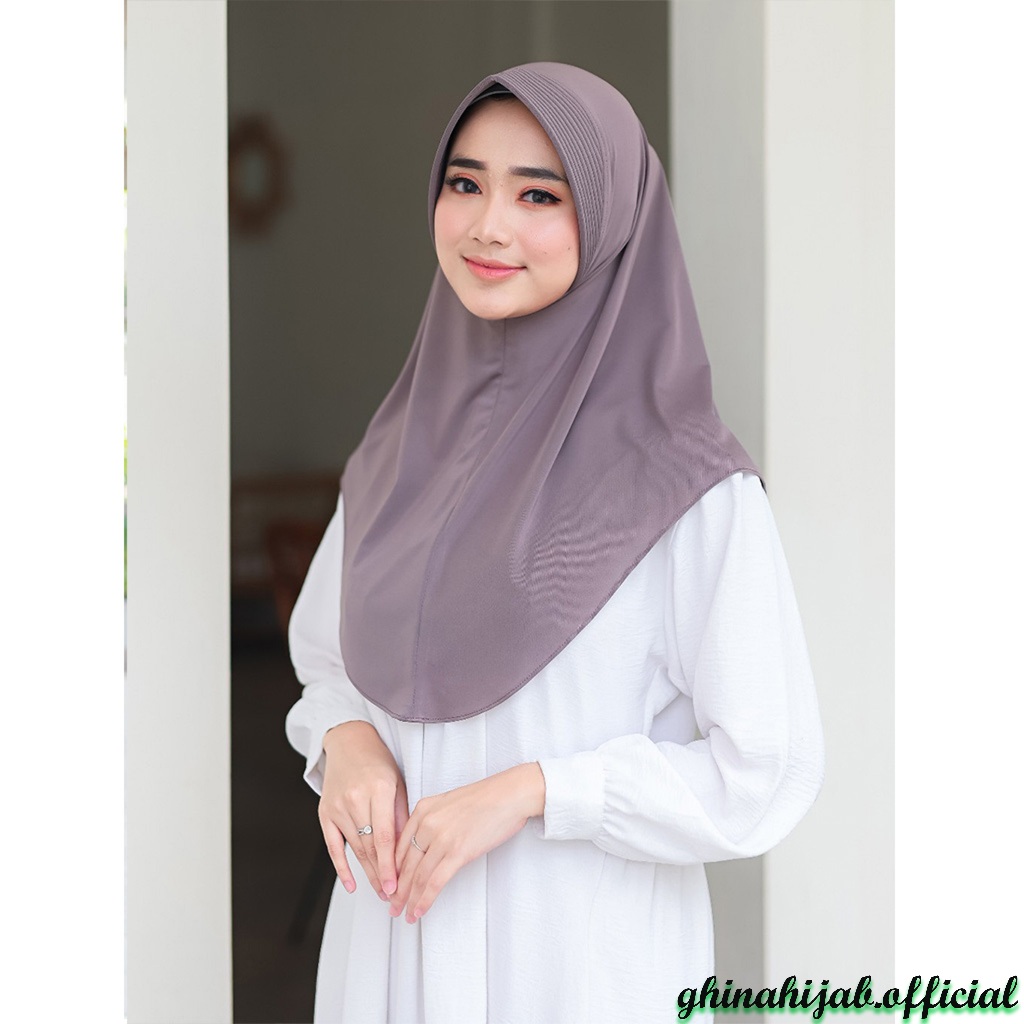 Hijab Bergo Hamidah Instan Jersey Spandek Premium Ukuran S