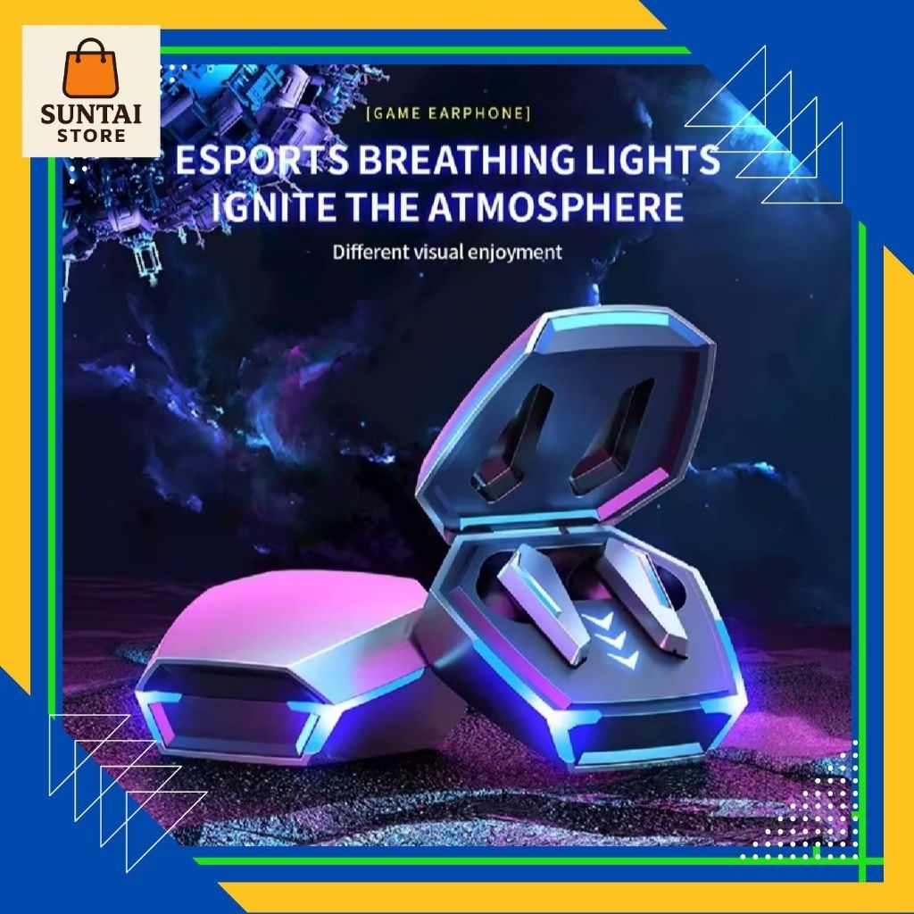 M10 Headset TWS Gaming Bluetooth 5.2 Wireless LED Long Battery HIFi Waterproof Bass Earbuds Earclips