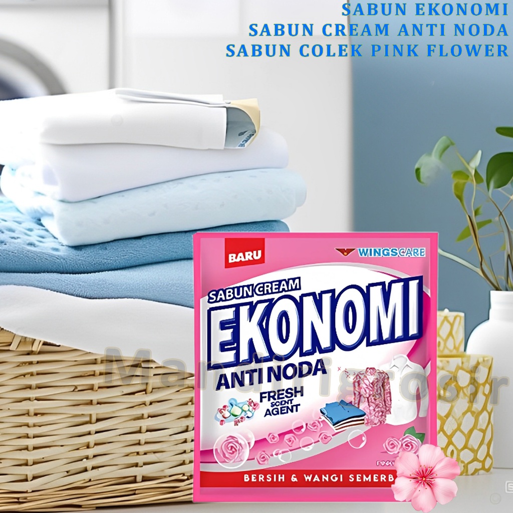 Sabun Cream Anti Noda * Sabun Ekonomi * Sabun Colek Pink Flower * 145gr