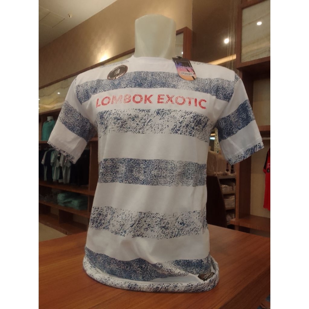 Kaos lombok exotic putih - fullprint