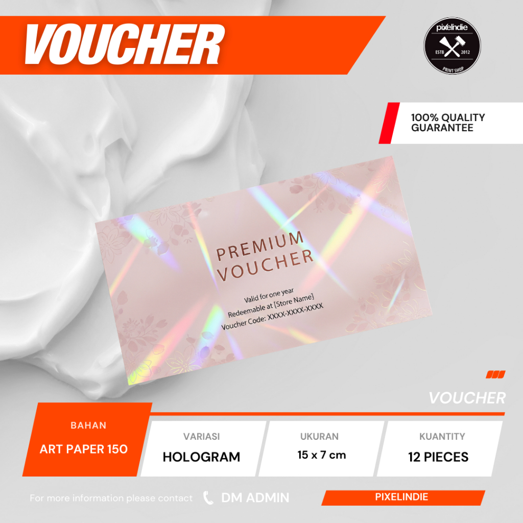 

CETAK VOUCHER PROMO | BAHAN ART PAPER 150GSM/120GSM