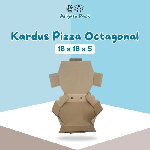 

Box Pizza Octagonal 18x18x5 Kardus Kemasan Pizza Die Cut