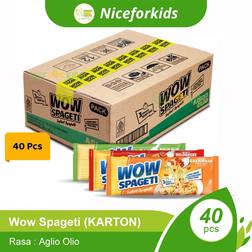 

Wow Spageti KARTON Isi 40pcs / Pasta Spageti Instan Enak