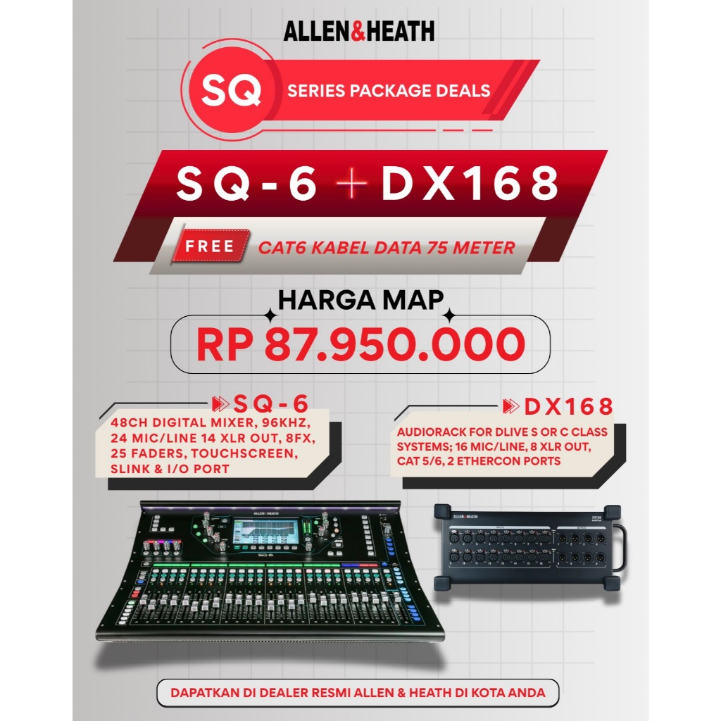 Allen & Heath SQ6 + GX 4816 Paket Digital Mixer original Paket