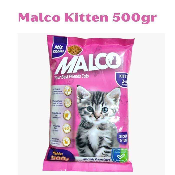 Malco Kitten Makanan Kucing 500gr / MAKANAN KUCING MALCO KITTEN 500GR