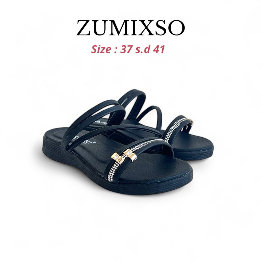 ZUMIXSO Sandal Slop Wanita Sandal Flat Shoes Wanita Kekinian