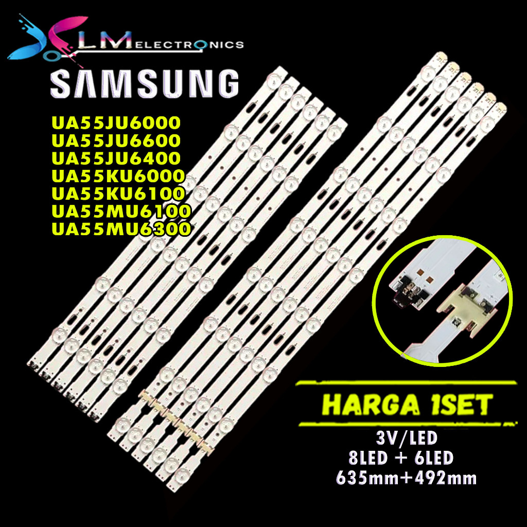 BACKLIGHT TV LED SAMSUNG UA55JU6000 UA55JU6600 UA55JU6400 UA55KU6000 UA55KU6100 UA55MU6100 UA55MU
