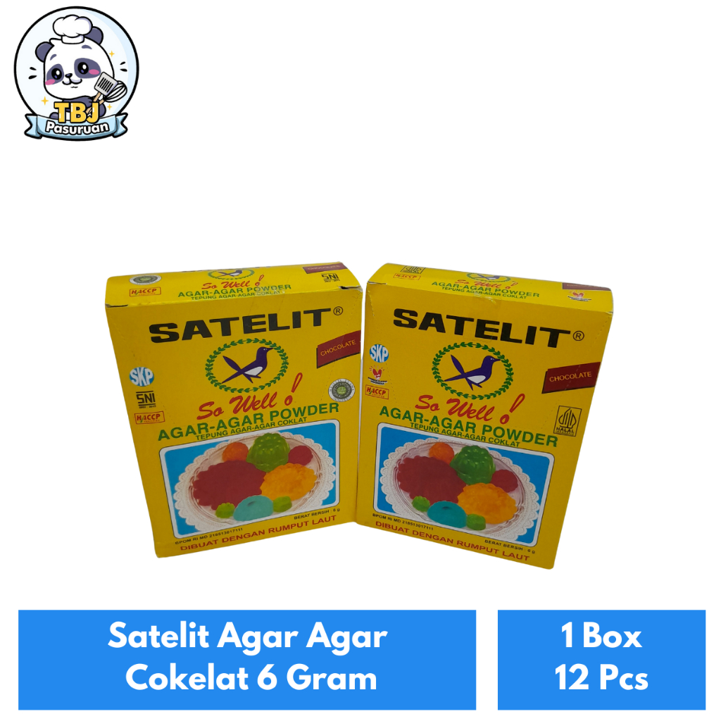 

Satelit Agar Agar Cokelat 6 Gram Kemasan 1 Box Isi 12 Pcs
