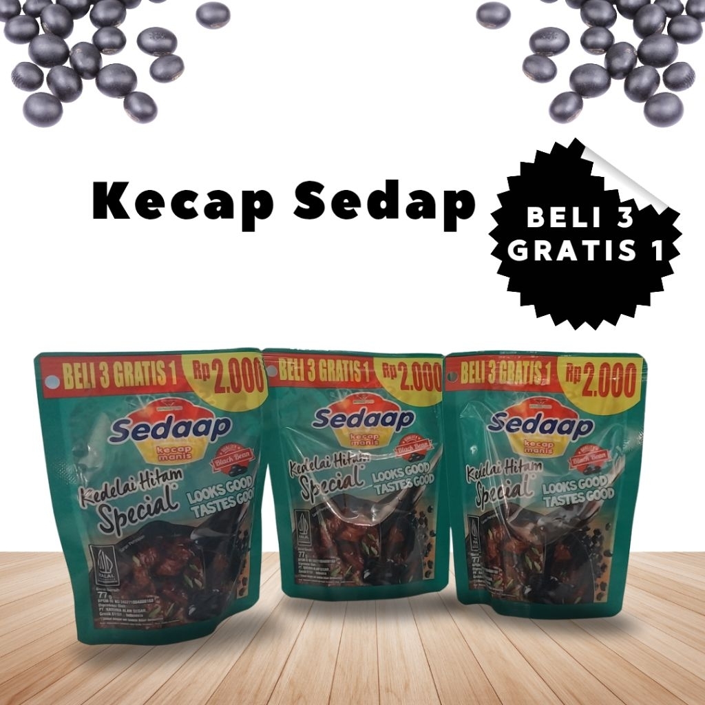 

KECAP SEDAP BELI 3 GRATIS 1 (77g)