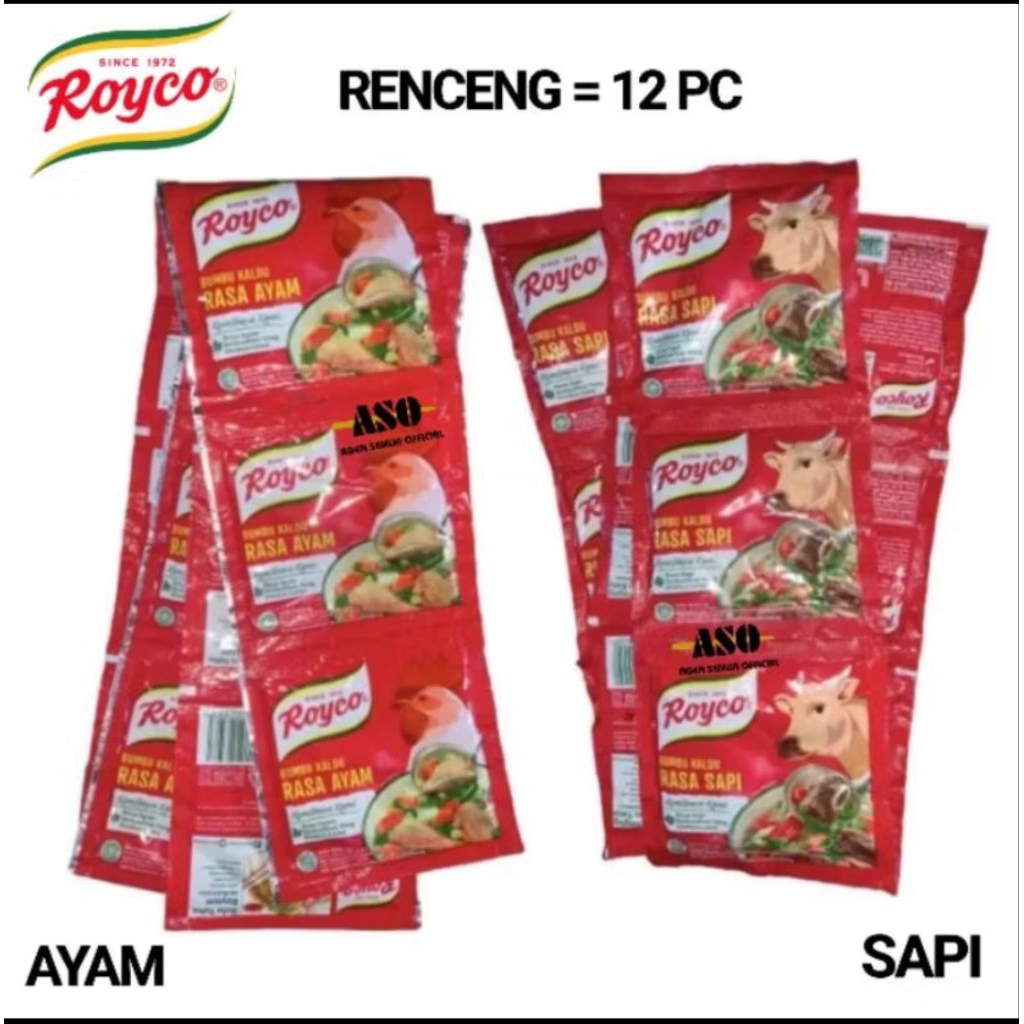 

royco ayam sapi kemasan sacshet dan renceng