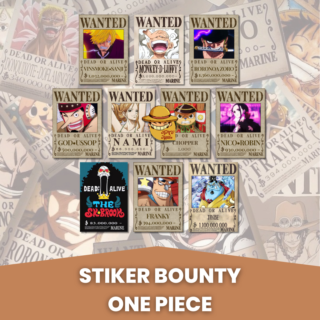 

JUAL STIKER BOUNTY ANIME ONE PIECE [TERMURAH]