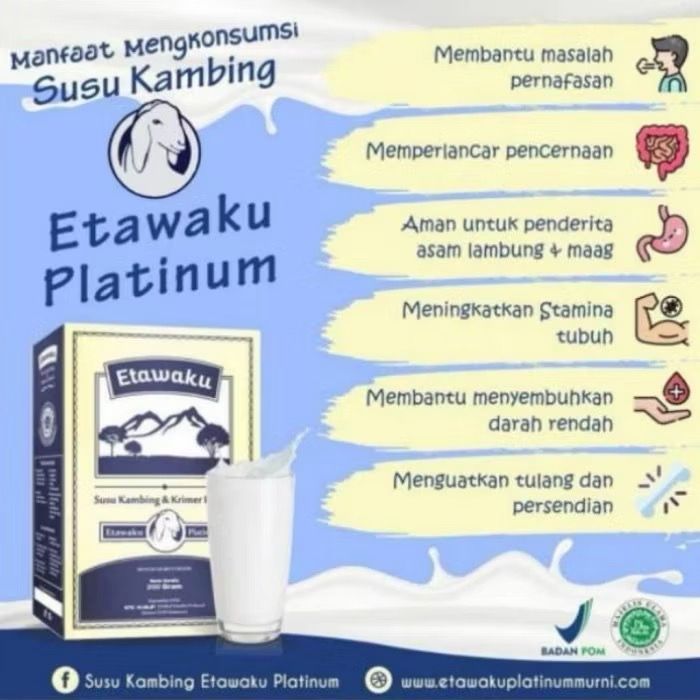 

Etawaku Platinum Susu Kambing Etawa Bubuk Asli Original Solusi Alami Untuk Kesehatan & Kekuatan Tulang