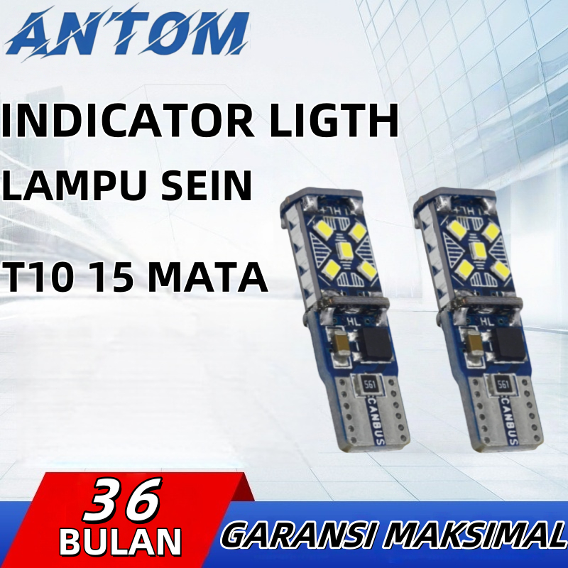 2PCS Lampu Senja Led T10 15 Smd W5W Super Bright sepasang Lampu Led mundur 12-24volt super terang