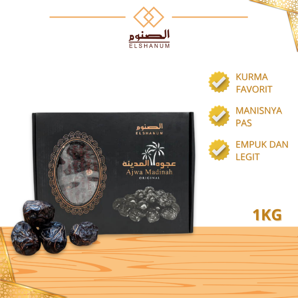 

Kurma Ajwa Jumbo Original 1kg, Empuk Legit Manisnya Pas, Oleh-Oleh Haji Dan Umroh, Alelal Store