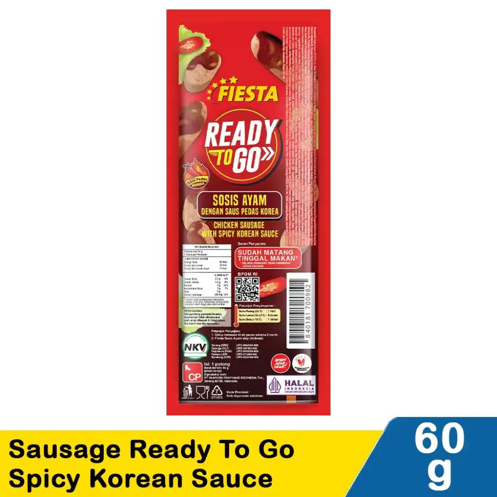 

Fiesta Sausage Ready To Go Spicy Korean Sauce 60Gr