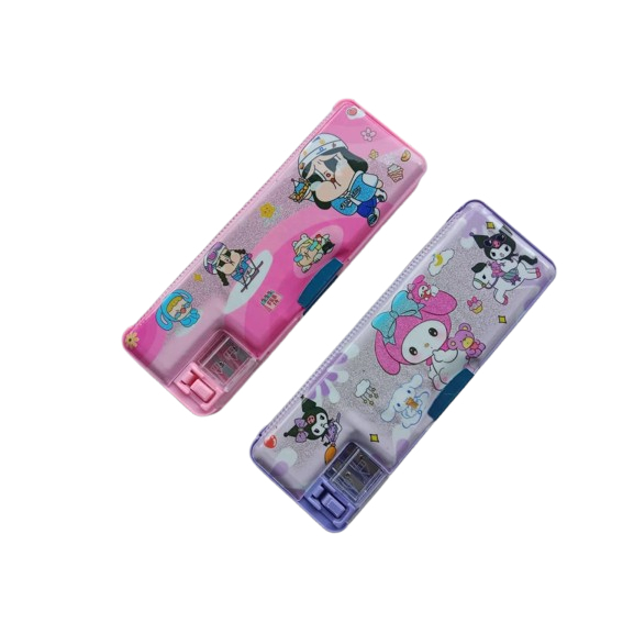 

(1 PCS) TEMPAT PENSIL / KOTAK PENSIL KARAKTER GLITTER MAGNET RAUTAN FC - 1758