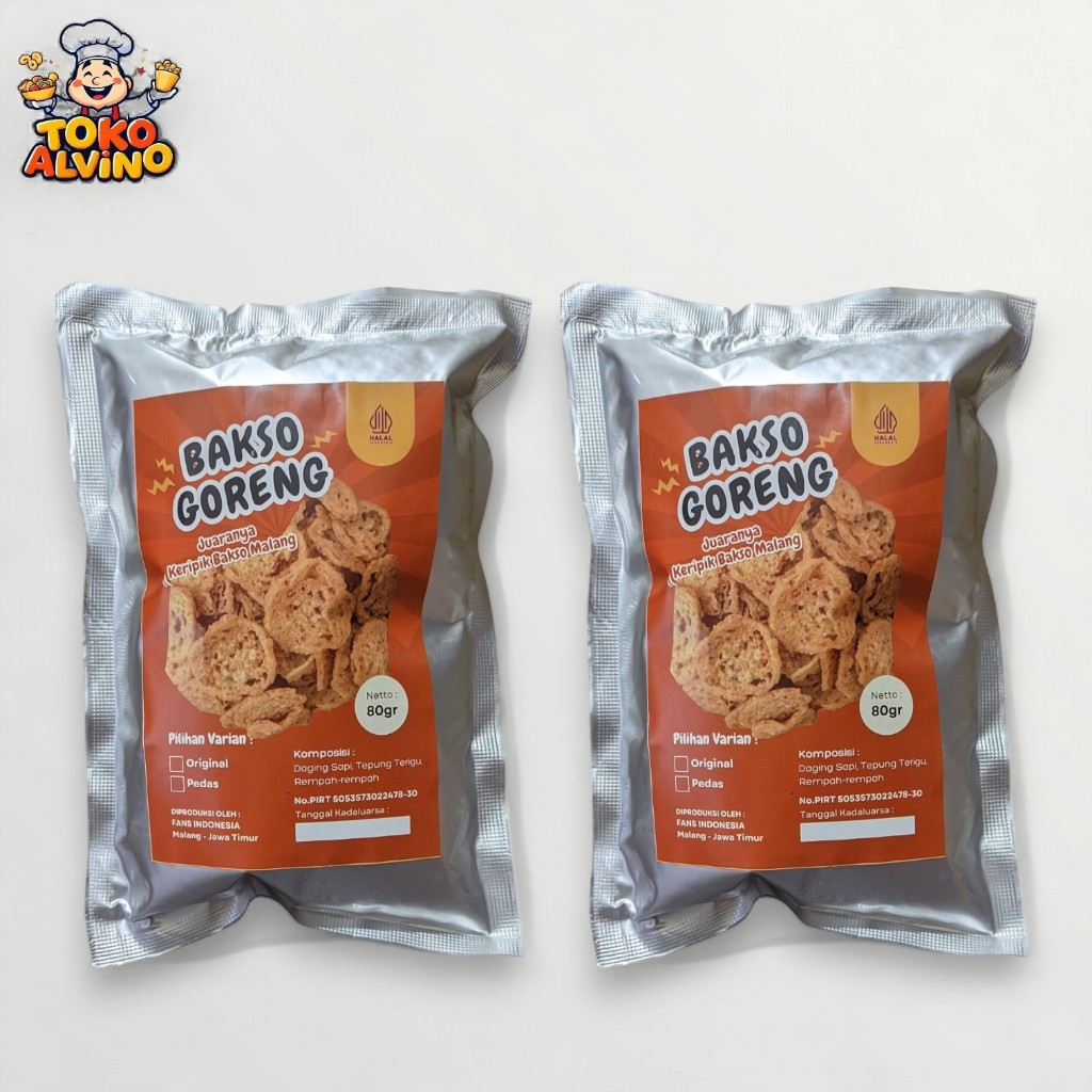 

KERIPIK BAKSO ORIGINAL DAN PEDAS 80GR | OLEH OLEH KHAS MALANG | GURIHNYA NAMPOL!