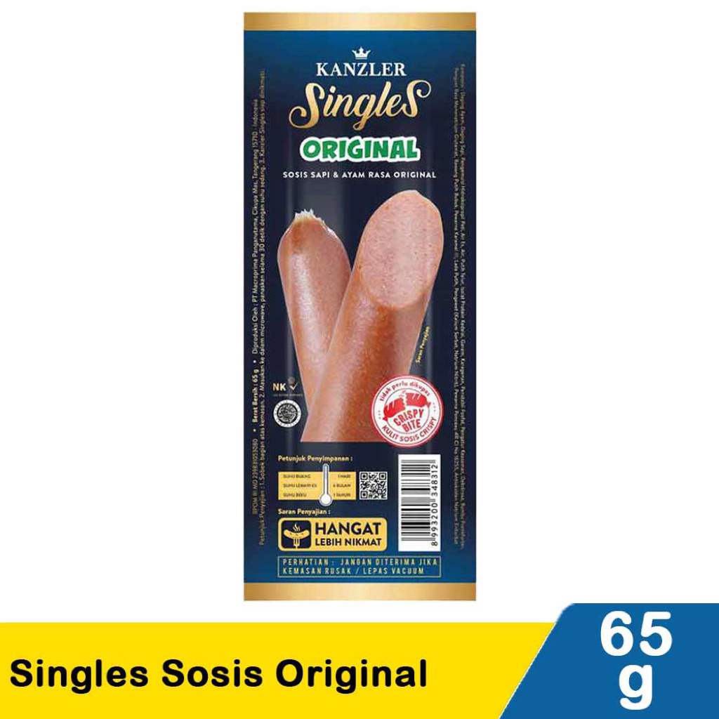 

Kanzler Singles Sosis Original 65Gr