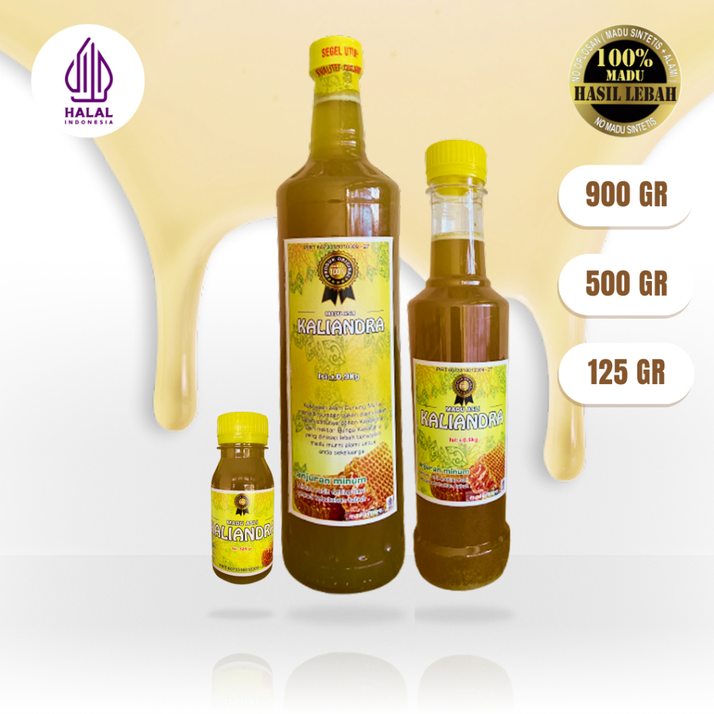 

MADU KALIANDRA 900GR 500GR 125GR MADU ASLI MURNI 100% RAW HONEY TIDAK BIKIN ENEG
