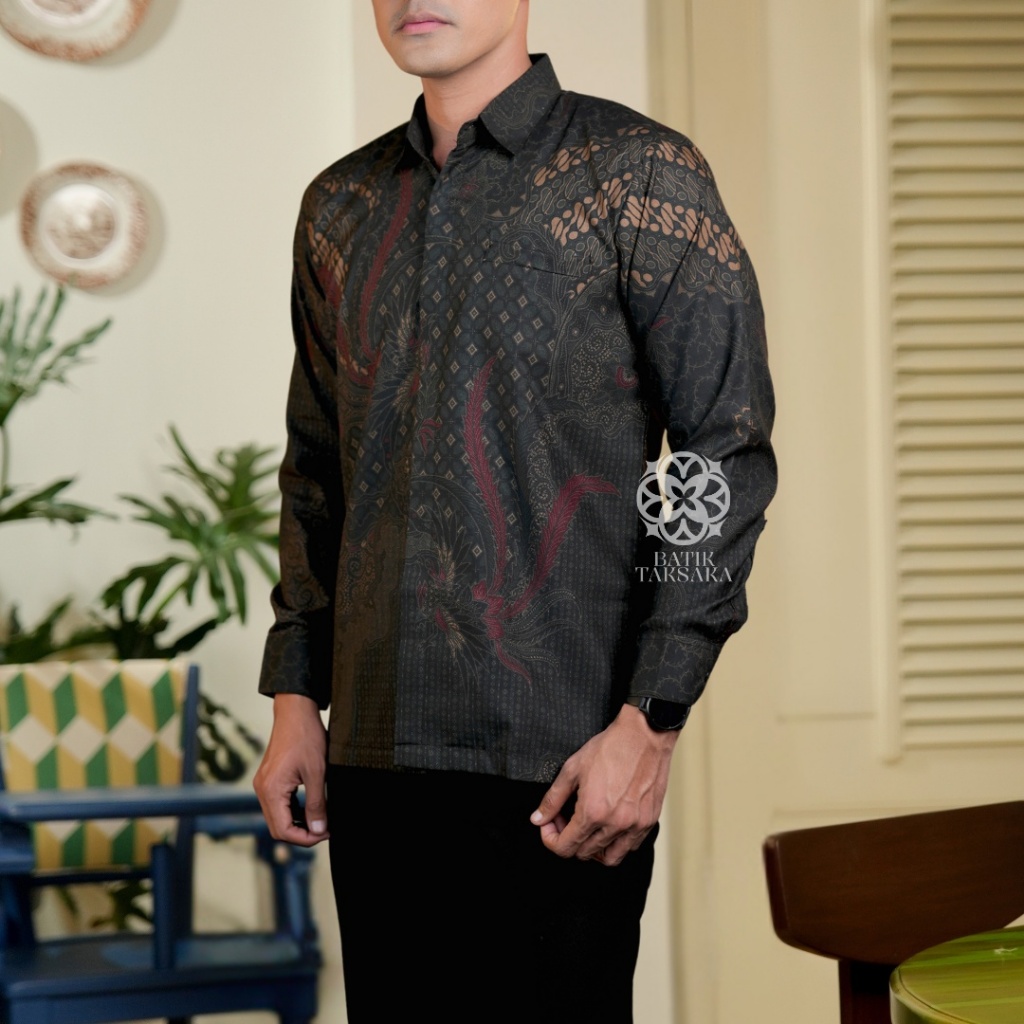 Batik Taksaka Motif Peksi Jatayu Kemeja Batik Lengan Panjang Pendek Batik Elegan