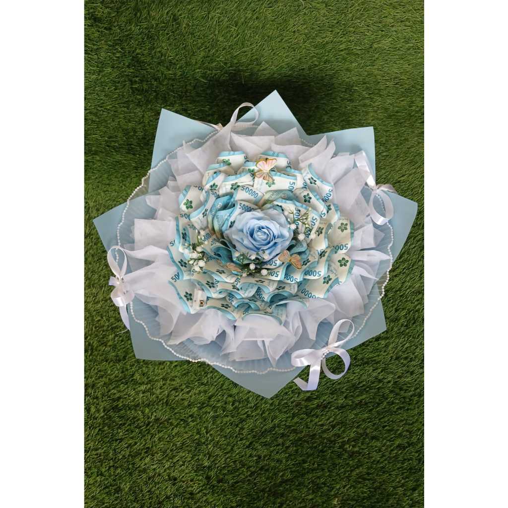Artificial Money Bouquet With Custom Money - LED | Buket Bunga Palsu | Wisuda | Kado Valentine | Ula