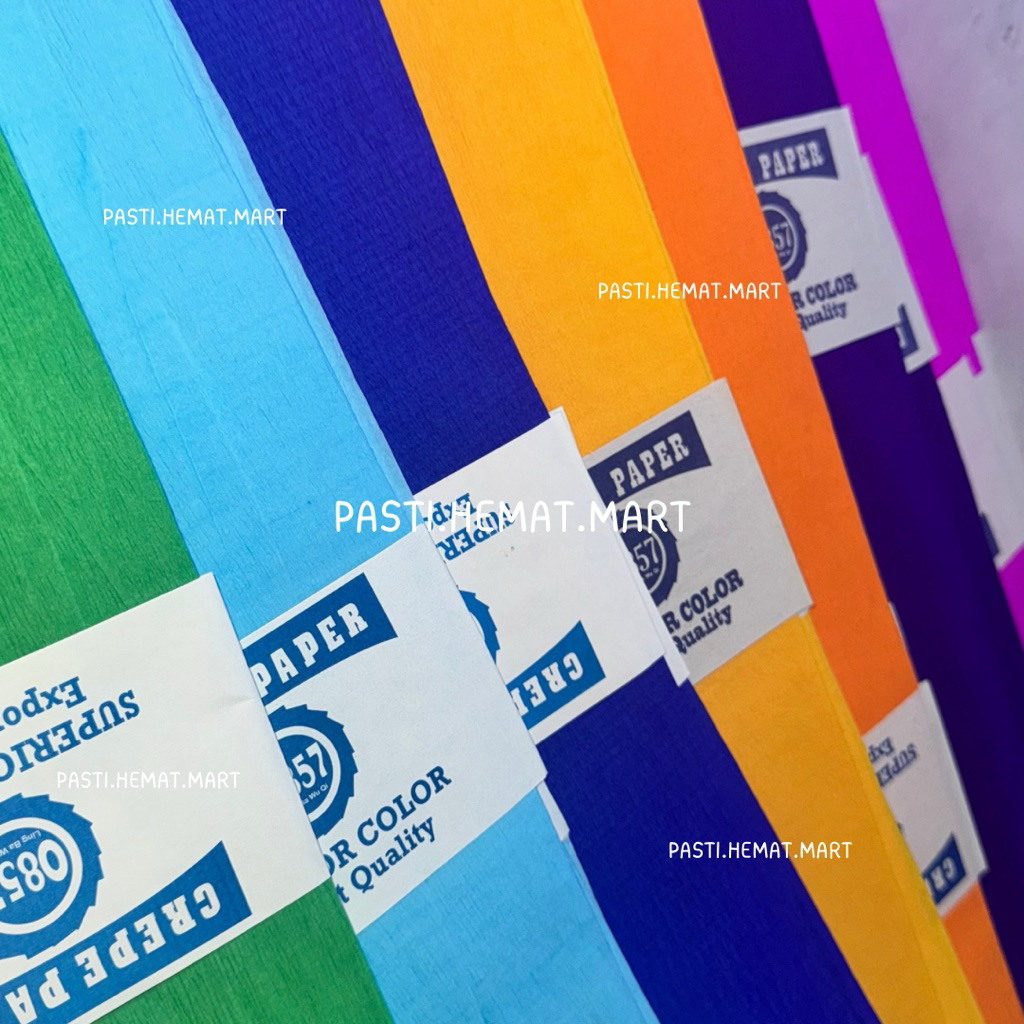 

Kertas Krepe / Crepe Paper / Kertas Klobot 1 Lembar