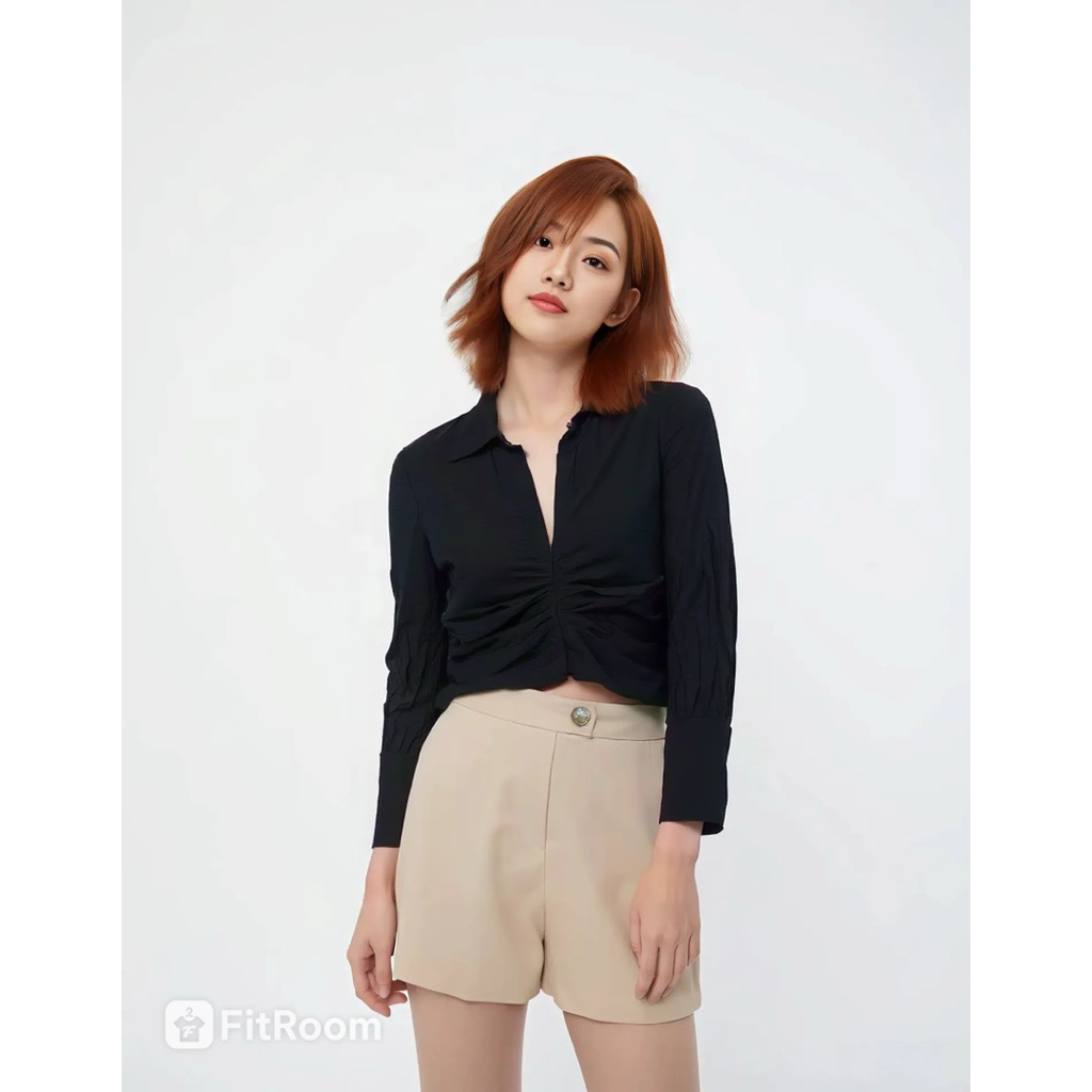 Blouse CropTop Satin/Linen Original HM/whbm