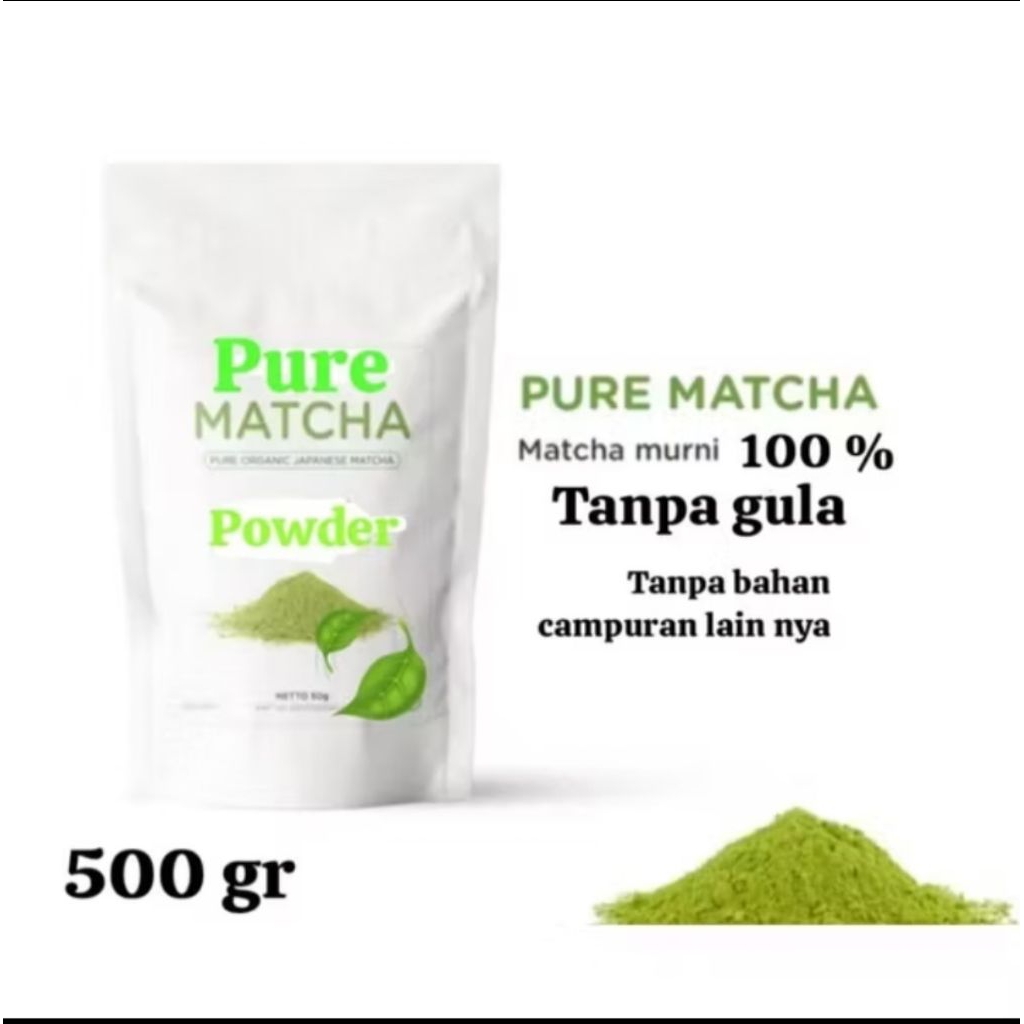 

Pure Matcha Powder 500gram -100% Bubuk Matcha Premium japan