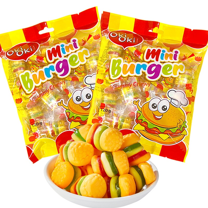 

【Halal】【Grosir】Permen rasa burger dengan cita rasa buah, manis dan lezat, halal, sehat, untuk anak-anak