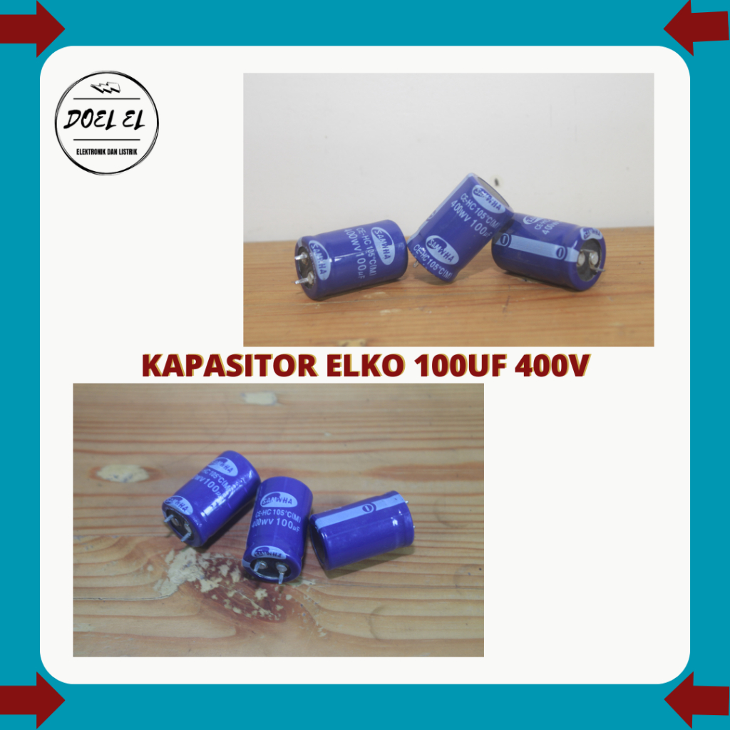 KAPASITOR ELKO 100UF 400VOLT | ELKO 100UF 400V
