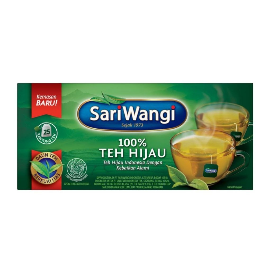 

SariWangi Teh Hijau teh celup tea bag isi 25 kantong