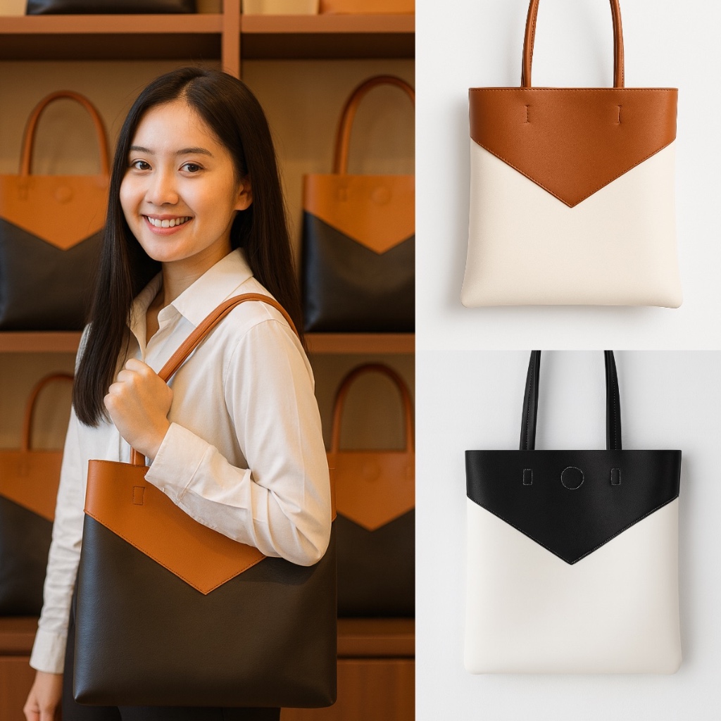 FDG_ TAS TOTEBAG PENGAJIAN IBU IBU / TAS KONDANGAN SELEMPANG BAHU TOTEBAG BAHAN KULIT KUAT DAN TEBAL