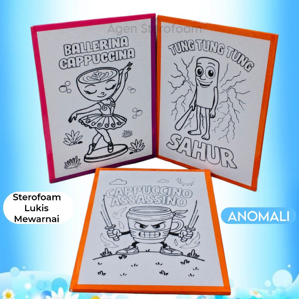 

(Paket 50 pcs) Styrofoam Mewarnai 33x50 cm Harga Grosir