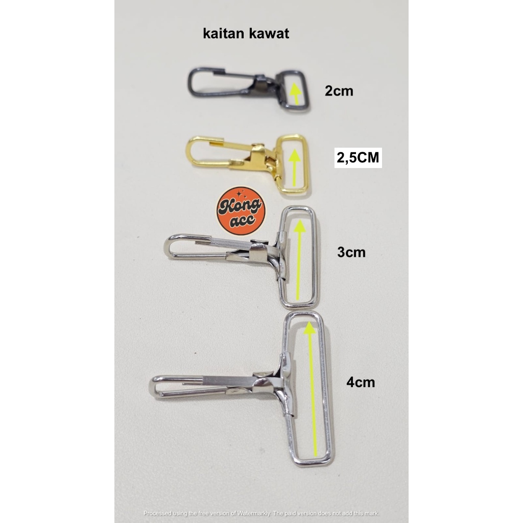 GROSIR / KAITAN TAS KAWAT 2 CM SD 4 CM / LUSIN