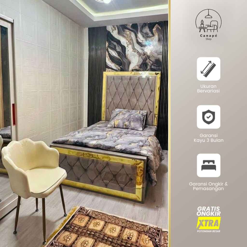Dipan Kasur Ranjang Tempat Tidur Minimalis Divan Mewah Platinum Gratis Ongkir Bandung Cimahi