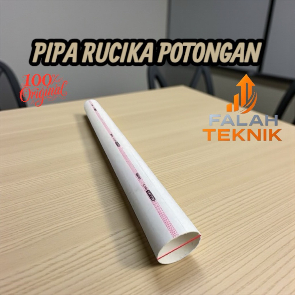 Pipa PVC RUCIKA 1,5 INCH 2 INCH 3 INCH 5 inch Pipa Potongan 50 CM 100 CM Pipa Eceran Panjan 1/2 Mete