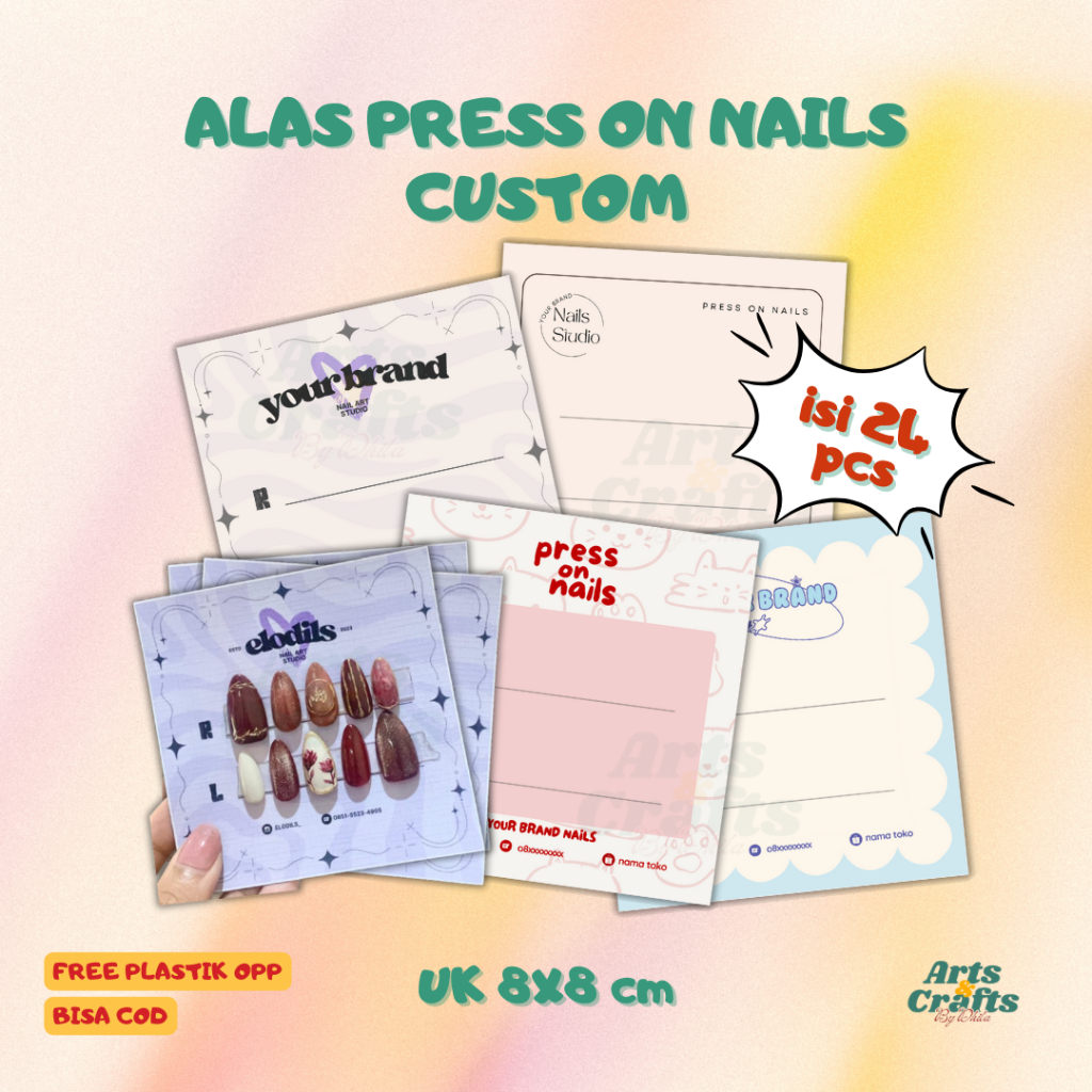 

ALAS PRESS ON NAILS 24PCS S1 | KERTAS PRESS ON NAIL | ALAS KUKU PALSU MURAH | DUDUKAN NAIL ART