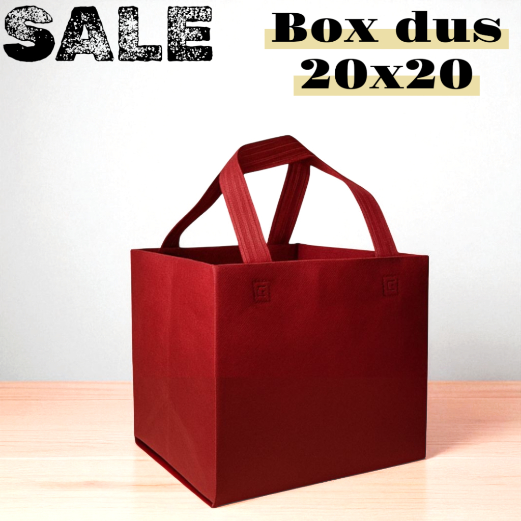

( 12 PCS ) Tas Box Dus pres 20x20 Tas Kotak Nasi Tas Box Hajatan Harga Per Lusin terlaris