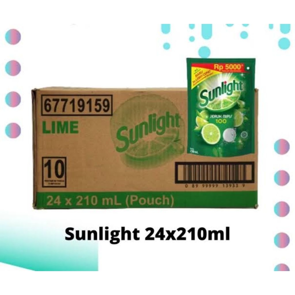 sunlight 210ml ecer 5000 (satu karton)