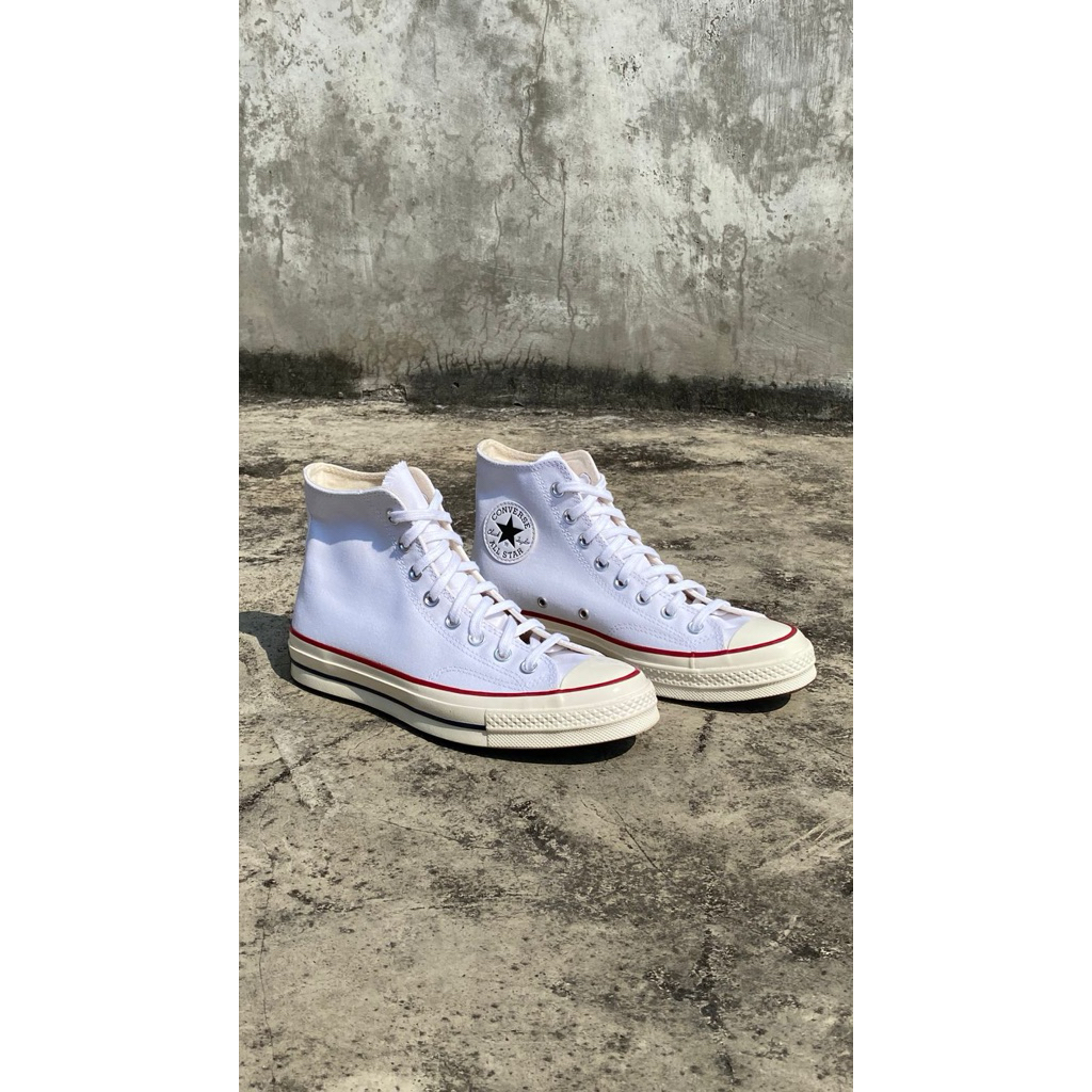 Converse Chuck 70s HI White Original Unisex High Top Sneakers Sepatu Converse Putih