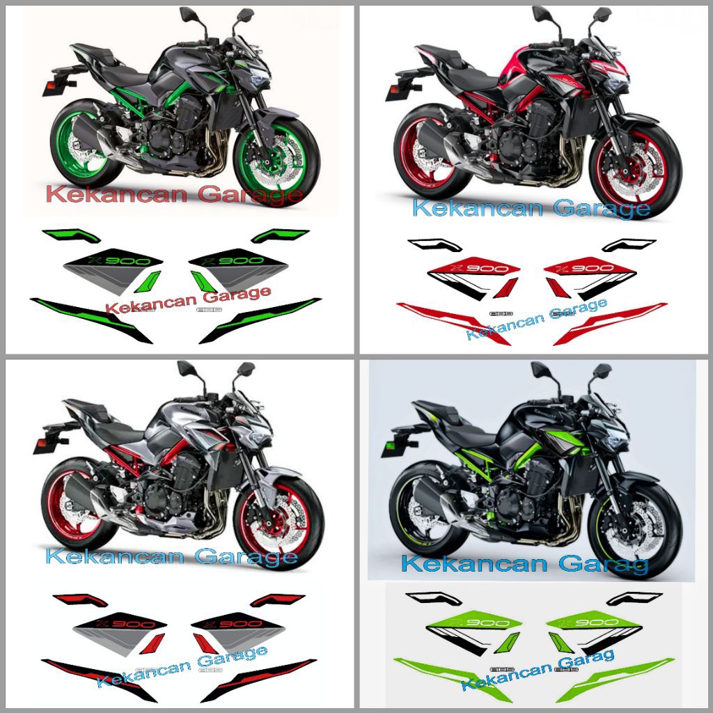 Striping sticker Kawasaki Z 900 Z900 Tahun 2023 - 2024