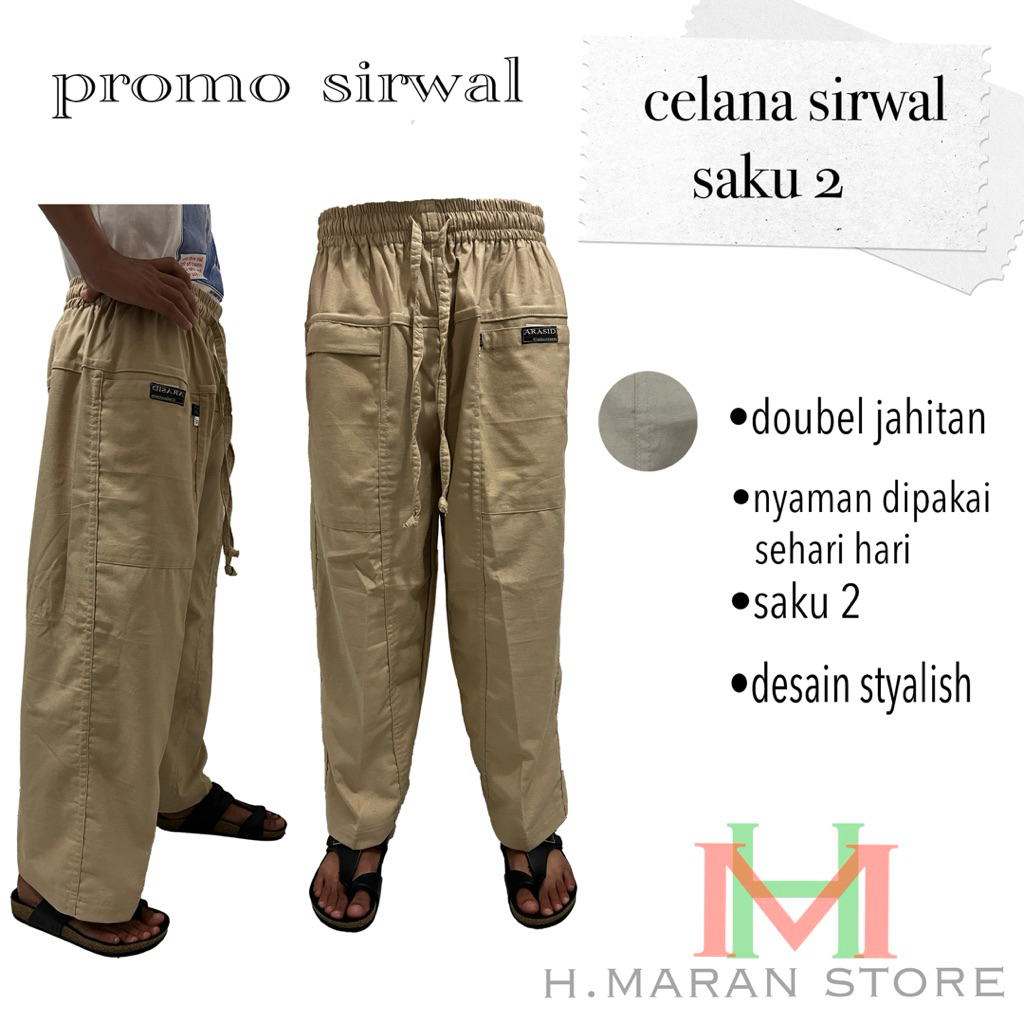 celana sirwal dewasa saku dua/celana sirwal keren
