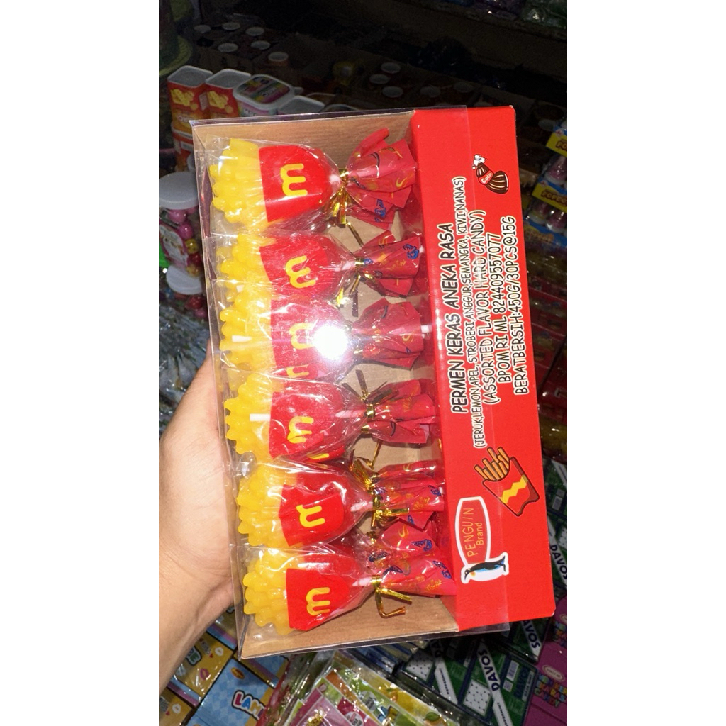

PERMEN LOLIPOP BENTUK KENTANG ISI 30 PCS ( BOX)