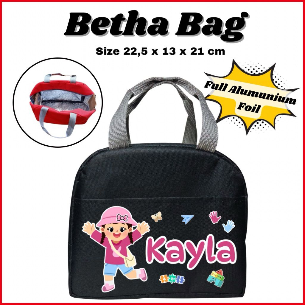 Tas Bekal Thermal Free Custom Nama Tas Betha 1