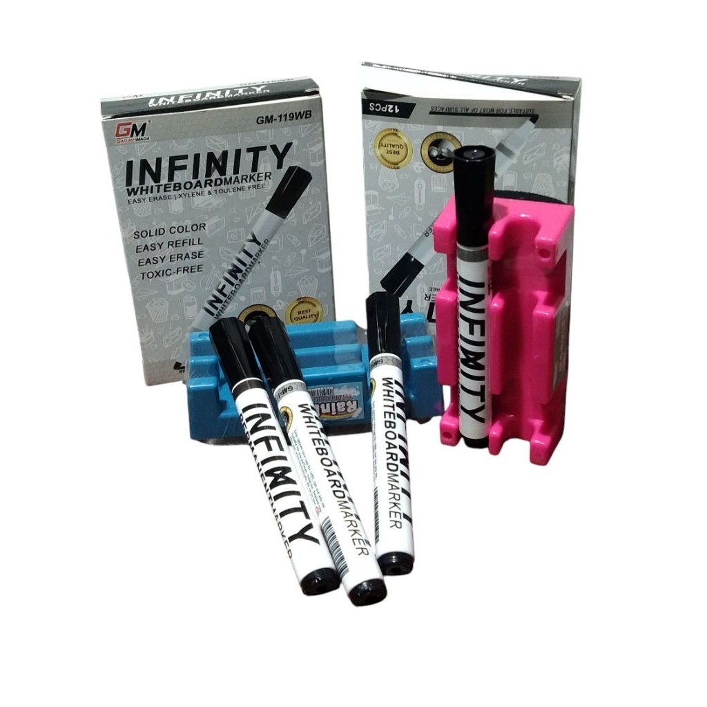 

paket hemat (sepidol+penghapus)sepidol infinity dan penghapus papan tulis white board