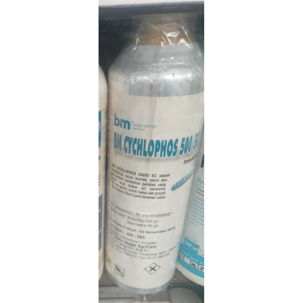 obat pertanian insektisida bm cychlophos  500ml