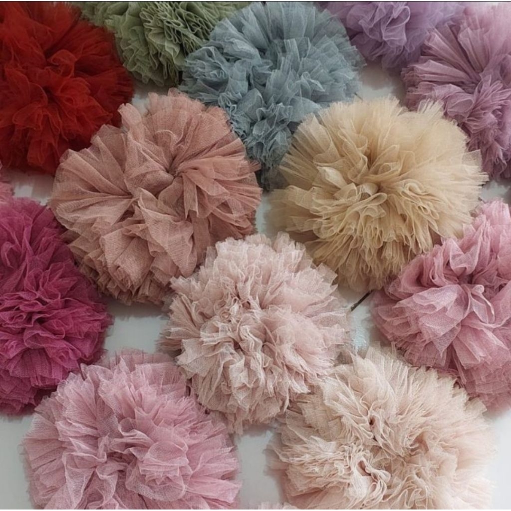 ENRORA - Cepol tile Mini premium, Ikat rambut tille hijab anti pusing,  Cepol Rambut Tile Mini Prakt